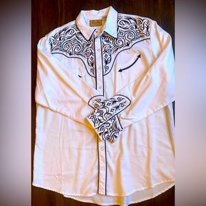 Scully men’s white cowboy shirt brand new with tags